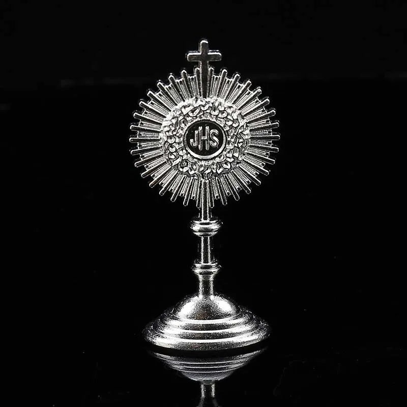 Statuette Religieuse JHS – Décoration Baptême & Première Communion, Or & Argent