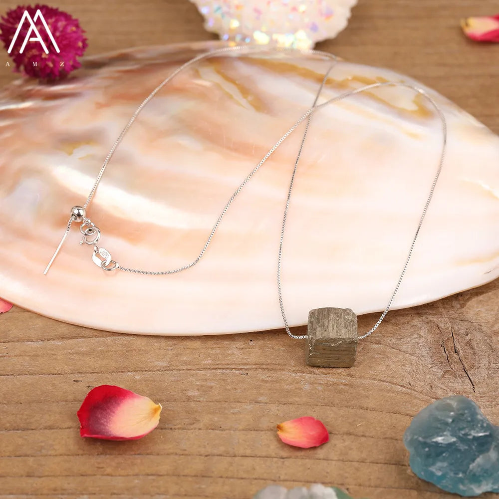 Collier Pierre Naturelle Brute – Améthyste, Citrine, Quartz Rose & Plus | Chaîne Dorée 18K