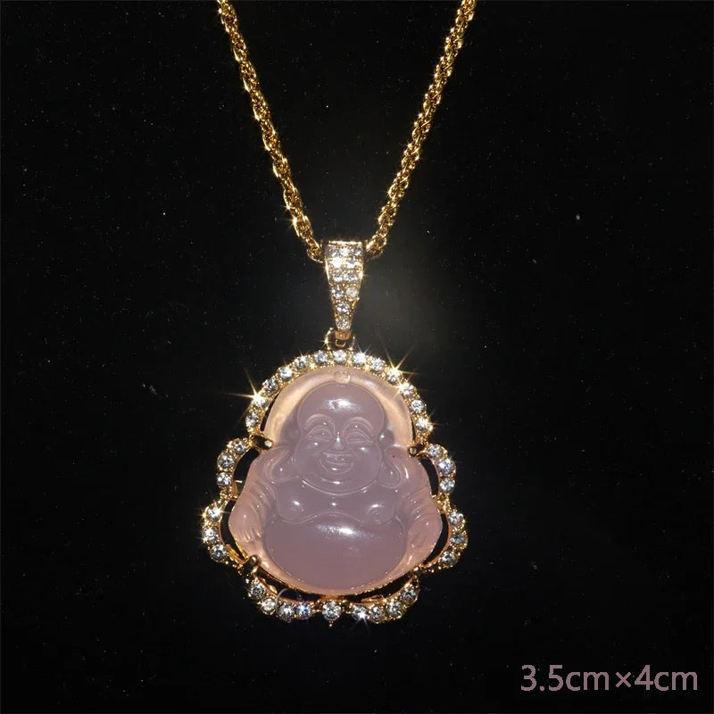 Collier Pendentif Statue Jésus Imitation Jade Vert Émeraude – Amulette Chrétienne | Unisexe