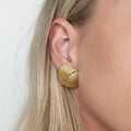 Boucles d'Oreilles Rétro Multicouches – Acier Doré | Style Statement Waterproof