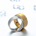 Bague de Prière Jésus & Croix – Acier Inoxydable Doré | Bijou Religieux Homme Femme