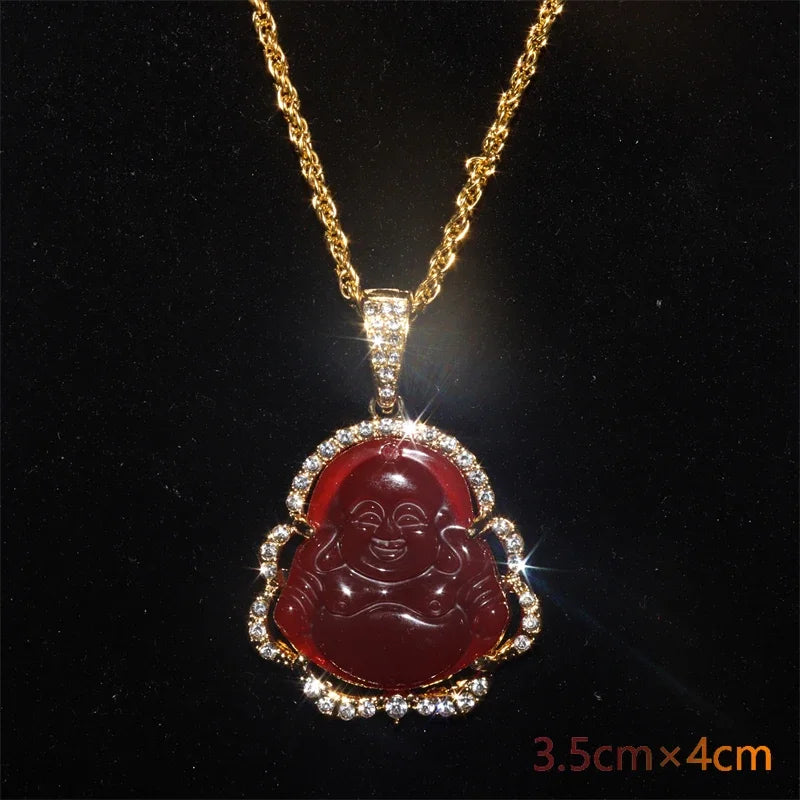 Collier Pendentif Statue Jésus Imitation Jade Vert Émeraude – Amulette Chrétienne | Unisexe