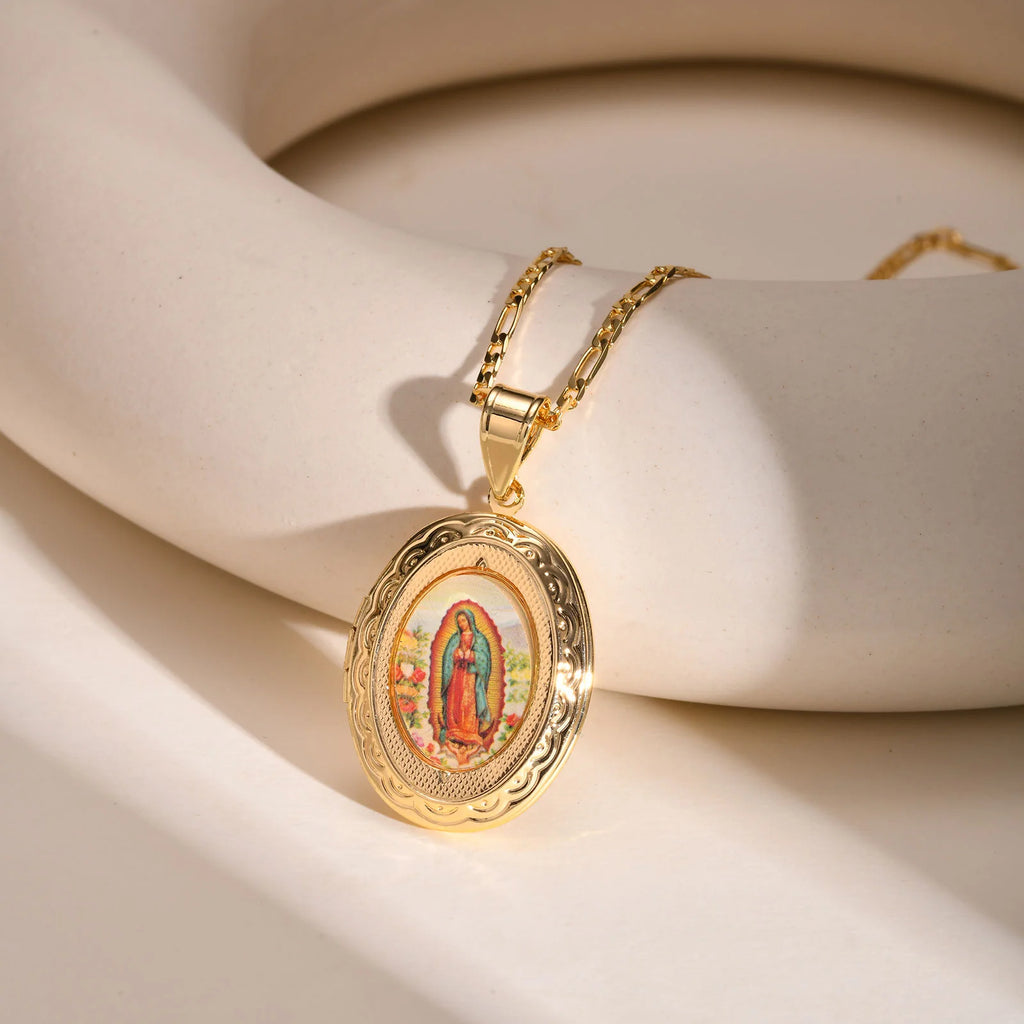 Collier Médaille Miraculeuse Vierge Marie – Pendentif Catholique Doré | Cadeau Femme