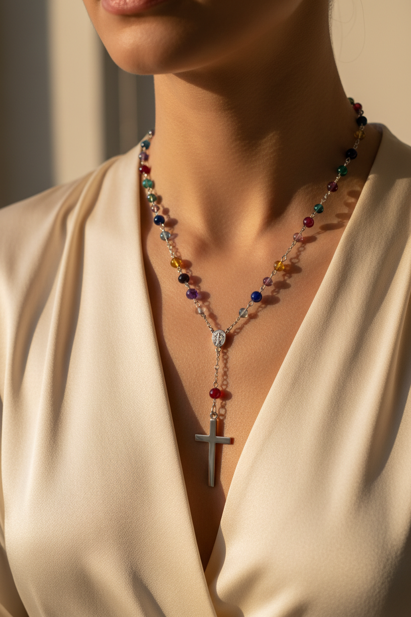 Collier porté sur cou